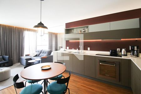 Cozinha de kitnet/studio à venda com 1 quarto, 49m² em Indianópolis, São Paulo