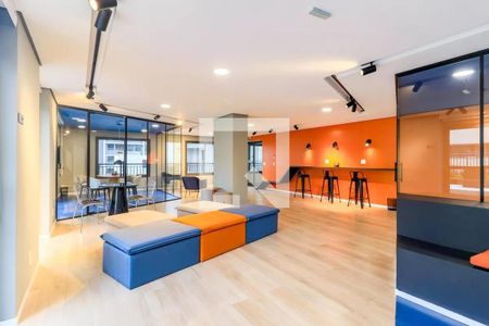 Área comum de kitnet/studio para alugar com 1 quarto, 27m² em Cidade Monções, São Paulo