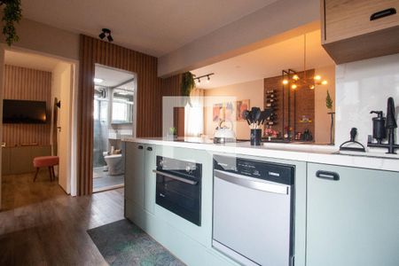 Cozinha de apartamento à venda com 2 quartos, 49m² em Cidade Monções, São Paulo