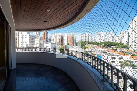 Varanda da Sala de apartamento à venda com 4 quartos, 190m² em Campo Belo, São Paulo