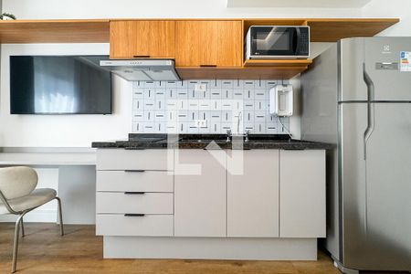 Cozinha de kitnet/studio à venda com 1 quarto, 21m² em Vila Firmiano Pinto, São Paulo