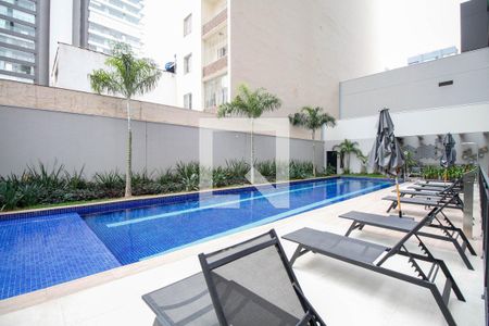 Área Comum - Piscina de kitnet/studio à venda com 1 quarto, 30m² em Pinheiros, São Paulo