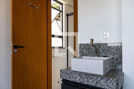 Banheiro da Suíte de apartamento à venda com 1 quarto, 60m² em Santa Lúcia, Belo Horizonte