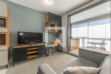 Sala de apartamento para alugar com 1 quarto, 32m² em Campo Belo, São Paulo