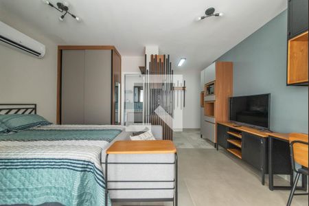 Sala de apartamento para alugar com 1 quarto, 32m² em Campo Belo, São Paulo