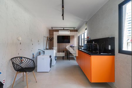 Área comum - Lavanderia de kitnet/studio para alugar com 1 quarto, 19m² em Bela Vista, São Paulo