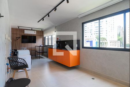 Área comum - Lavanderia de kitnet/studio para alugar com 1 quarto, 19m² em Bela Vista, São Paulo
