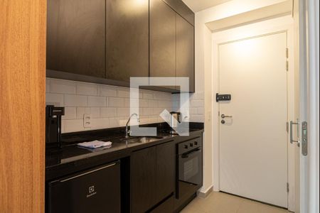Cozinha de kitnet/studio para alugar com 1 quarto, 19m² em Bela Vista, São Paulo