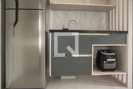 Cozinha de kitnet/studio à venda com 1 quarto, 26m² em Mirandópolis, São Paulo