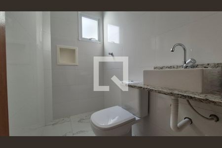 Banheiro da suíte de apartamento à venda com 3 quartos, 210m² em Vila Pires, Santo André