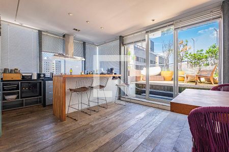 Sala/Cozinha de apartamento à venda com 2 quartos, 190m² em Vila Madalena, São Paulo