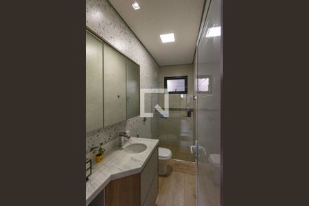 Banheiro da Suíte 1 de casa de condomínio à venda com 4 quartos, 225m² em Swiss Park, Campinas