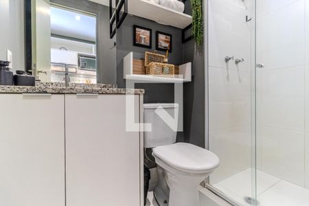 Banheiro de kitnet/studio à venda com 1 quarto, 22m² em República, São Paulo