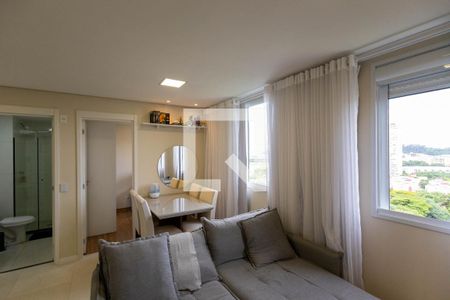 Sala de estar de apartamento à venda com 1 quarto, 34m² em Santo Amaro, São Paulo