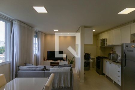Sala de jantar de apartamento à venda com 1 quarto, 34m² em Santo Amaro, São Paulo