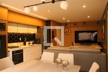 Sala e Cozinha Integrada de apartamento à venda com 2 quartos, 63m² em Perdizes, São Paulo