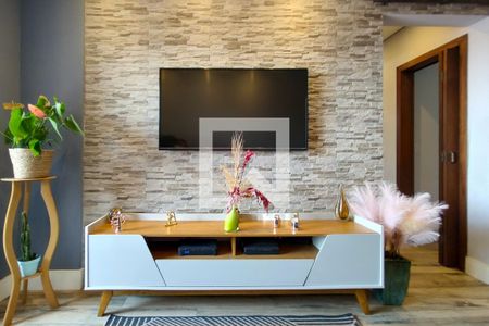 Sala de apartamento para alugar com 2 quartos, 67m² em Vila Assuncao, Praia Grande