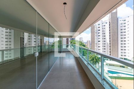 Varanda da Sala de apartamento à venda com 4 quartos, 135m² em Luxemburgo, Belo Horizonte