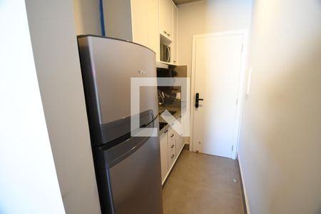 Cozinha de kitnet/studio para alugar com 1 quarto, 17m² em Cidade Universitária, Campinas