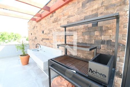 Área comum - Churrasqueira de kitnet/studio para alugar com 1 quarto, 17m² em Cidade Universitária, Campinas