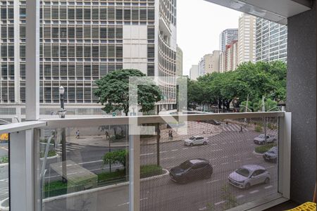 Varanda da Sala/Quarto de kitnet/studio à venda com 1 quarto, 20m² em Consolação, São Paulo