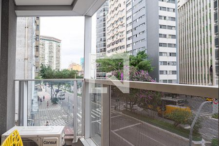 Varanda da Sala/Quarto de kitnet/studio à venda com 1 quarto, 20m² em Consolação, São Paulo