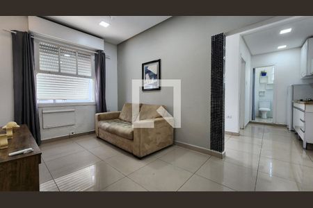 Sala de apartamento para alugar com 1 quarto, 50m² em José Menino, Santos