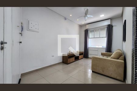 Sala de apartamento para alugar com 1 quarto, 50m² em José Menino, Santos