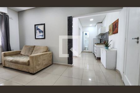 Detalhe Sala de apartamento para alugar com 1 quarto, 50m² em José Menino, Santos