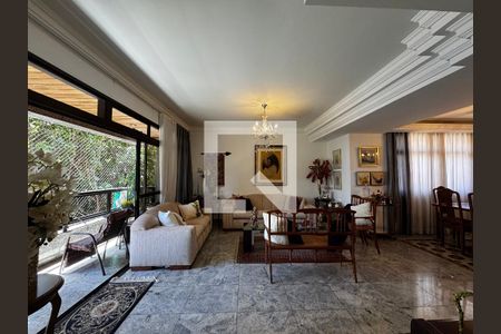 Sala de estar de apartamento à venda com 4 quartos, 190m² em Anchieta, Belo Horizonte