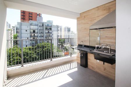 Varanda - Sala de apartamento à venda com 2 quartos, 76m² em Indianópolis, São Paulo