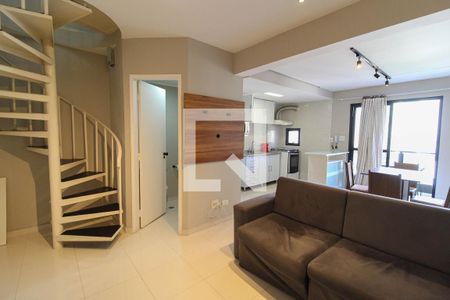 Sala de apartamento para alugar com 1 quarto, 60m² em Moema, São Paulo