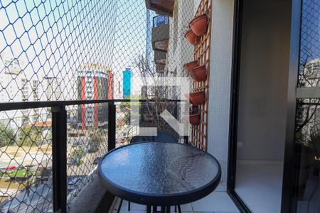 Varanda da Sala de apartamento para alugar com 1 quarto, 60m² em Moema, São Paulo