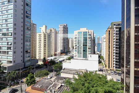 Vista Varanda da Sala de apartamento para alugar com 1 quarto, 60m² em Moema, São Paulo