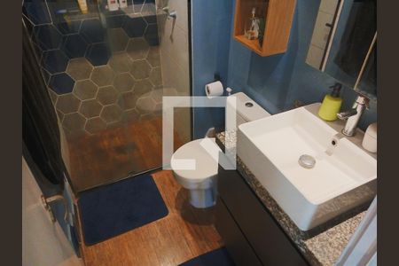 Banheiro de kitnet/studio à venda com 1 quarto, 26m² em Campos Elíseos, São Paulo