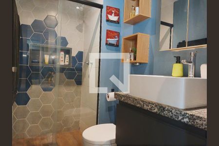 Banheiro de kitnet/studio à venda com 1 quarto, 26m² em Campos Elíseos, São Paulo