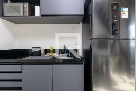 Cozinha de apartamento à venda com 1 quarto, 29m² em Jardim das Acácias, São Paulo