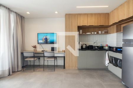 Studio - Sala  de kitnet/studio para alugar com 1 quarto, 41m² em Vila Gomes Cardim, São Paulo