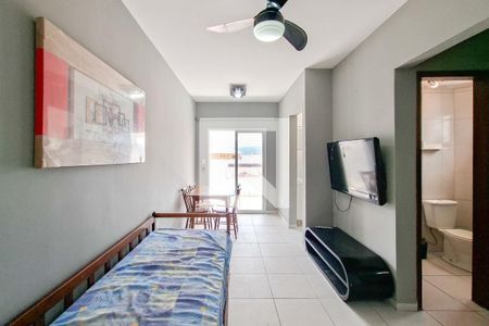Sala de apartamento para alugar com 1 quarto, 69m² em Nova Mirim, Praia Grande