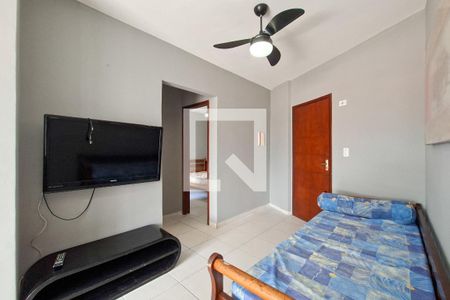 Sala de apartamento para alugar com 1 quarto, 69m² em Nova Mirim, Praia Grande