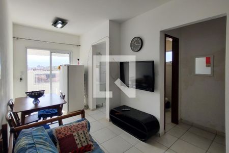Sala de apartamento para alugar com 1 quarto, 69m² em Nova Mirim, Praia Grande