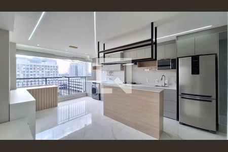 Sala/Cozinha de apartamento para alugar com 2 quartos, 54m² em Barra Funda, São Paulo