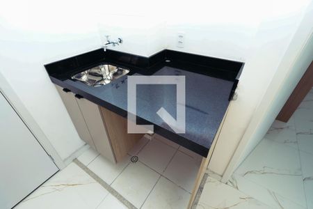 Sala e Cozinha de kitnet/studio para alugar com 1 quarto, 29m² em Sacoma, São Paulo