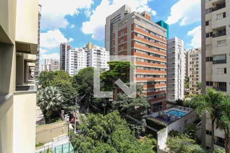 Vista da Sala/Cozinha de apartamento para alugar com 1 quarto, 35m² em Moema, São Paulo