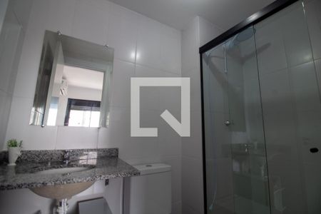 Banheiro da Suíte de apartamento para alugar com 1 quarto, 27m² em Campo Belo, São Paulo
