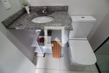 Banheiro da Suíte de apartamento para alugar com 1 quarto, 27m² em Campo Belo, São Paulo