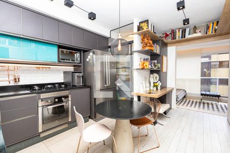 Sala/Cozinha de apartamento à venda com 1 quarto, 50m² em Consolação, São Paulo