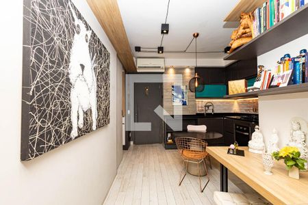 Sala/Cozinha de apartamento à venda com 1 quarto, 50m² em Consolação, São Paulo
