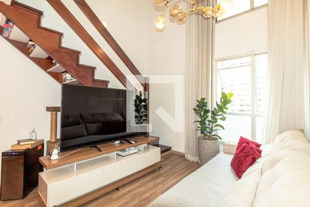 Sala de apartamento à venda com 1 quarto, 55m² em Moema, São Paulo