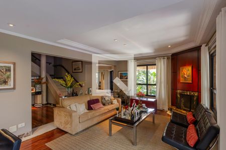 Sala de Estar de apartamento à venda com 4 quartos, 368m² em Paraíso do Morumbi, São Paulo